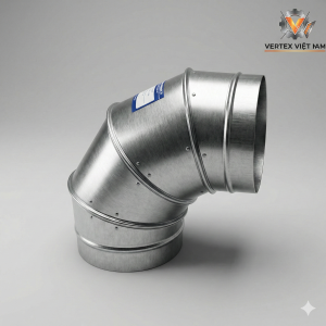 Cút công ống gió tròn mạ kẽm – Vertex Việt Nam